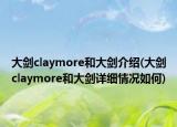 大劍claymore和大劍介紹(大劍claymore和大劍詳細(xì)情況如何)