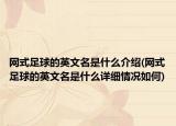 網(wǎng)式足球的英文名是什么介紹(網(wǎng)式足球的英文名是什么詳細(xì)情況如何)
