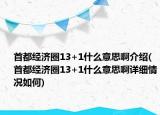 首都經(jīng)濟(jì)圈13+1什么意思啊介紹(首都經(jīng)濟(jì)圈13+1什么意思啊詳細(xì)情況如何)