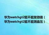 華為watchgt2能不能發(fā)微信（華為watchgt2能不能測(cè)血壓）