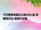 今日更新電腦怎么格式化c盤(pán) 電腦格式化c盤(pán)操作步驟