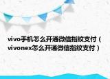 vivo手機(jī)怎么開(kāi)通微信指紋支付（vivonex怎么開(kāi)通微信指紋支付）