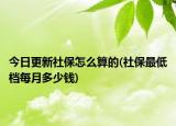 今日更新社保怎么算的(社保最低檔每月多少錢)