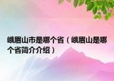 峨眉山市是哪個(gè)?。ǘ朊忌绞悄膫€(gè)省簡(jiǎn)介介紹）