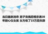 當(dāng)日最新消息 男子喪偶后相親遇38年前心儀女孩 女方收了15萬(wàn)后失蹤