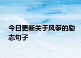 今日更新關(guān)于風(fēng)箏的勵志句子