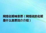 網(wǎng)絡(luò)名媛啥意思（網(wǎng)絡(luò)說的名媛是什么意思簡介介紹）