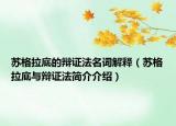 蘇格拉底的辯證法名詞解釋（蘇格拉底與辯證法簡(jiǎn)介介紹）