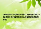sell的用法什么時候用主動什么時候用被介紹(sell的用法什么時候用主動什么時候用被詳細(xì)情況如何)