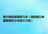 視力測(cè)試表距離幾米（測(cè)試視力表要距離多少米簡(jiǎn)介介紹）
