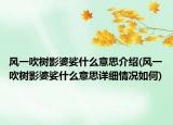 風(fēng)一吹樹(shù)影婆娑什么意思介紹(風(fēng)一吹樹(shù)影婆娑什么意思詳細(xì)情況如何)