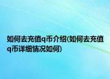 如何去充值q幣介紹(如何去充值q幣詳細(xì)情況如何)