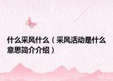 什么采風(fēng)什么（采風(fēng)活動是什么意思簡介介紹）