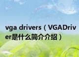 vga drivers（VGADriver是什么簡(jiǎn)介介紹）