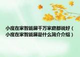 小度在家智能屏千萬家庭都說好（小度在家智能屏是什么簡介介紹）