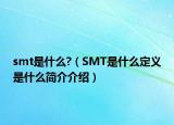 smt是什么?（SMT是什么定義是什么簡介介紹）