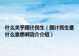 什么關(guān)乎國(guó)計(jì)民生（國(guó)計(jì)民生是什么意思啊簡(jiǎn)介介紹）