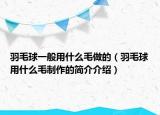羽毛球一般用什么毛做的（羽毛球用什么毛制作的簡介介紹）