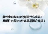 郵件中cc和bcc分別是什么意思（發(fā)郵件cc和bcc什么意思簡(jiǎn)介介紹）