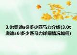 3.0t奧迪a6l多少匹馬力介紹(3.0t奧迪a6l多少匹馬力詳細情況如何)