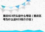 重慶023開頭是什么號(hào)碼（重慶區(qū)號(hào)為什么是023簡介介紹）