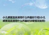 小兒感冒流鼻涕用什么藥最好介紹(小兒感冒流鼻涕用什么藥最好詳細(xì)情況如何)