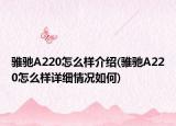 騅馳A220怎么樣介紹(騅馳A220怎么樣詳細(xì)情況如何)