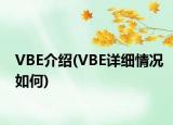 VBE介紹(VBE詳細(xì)情況如何)