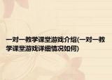 一對一教學(xué)課堂游戲介紹(一對一教學(xué)課堂游戲詳細情況如何)