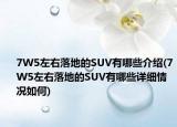 7W5左右落地的SUV有哪些介紹(7W5左右落地的SUV有哪些詳細(xì)情況如何)
