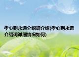 孝心到永遠(yuǎn)介紹詞介紹(孝心到永遠(yuǎn)介紹詞詳細(xì)情況如何)