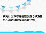 鐵為什么不與稀硝酸反應(yīng)（鐵為什么不與濃硝酸反應(yīng)簡(jiǎn)介介紹）
