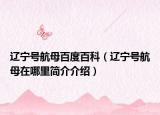 遼寧號(hào)航母百度百科（遼寧號(hào)航母在哪里簡(jiǎn)介介紹）