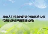 風給人們帶來的好處介紹(風給人們帶來的好處詳細情況如何)