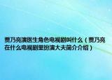 賈乃亮演醫(yī)生角色電視劇叫什么（賈乃亮在什么電視劇里扮演大夫簡(jiǎn)介介紹）