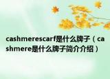 cashmerescarf是什么牌子（cashmere是什么牌子簡(jiǎn)介介紹）