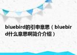 bluebird的引申意思（bluebird什么意思啊簡介介紹）