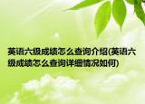 英語六級成績怎么查詢介紹(英語六級成績怎么查詢詳細情況如何)