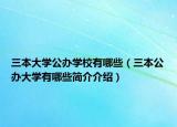 三本大學(xué)公辦學(xué)校有哪些（三本公辦大學(xué)有哪些簡介介紹）