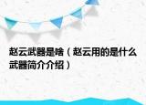 趙云武器是啥（趙云用的是什么武器簡(jiǎn)介介紹）
