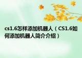 cs1.6怎樣添加機(jī)器人（CS1.6如何添加機(jī)器人簡(jiǎn)介介紹）