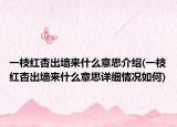 一枝紅杏出墻來(lái)什么意思介紹(一枝紅杏出墻來(lái)什么意思詳細(xì)情況如何)