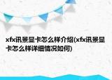 xfx訊景顯卡怎么樣介紹(xfx訊景顯卡怎么樣詳細(xì)情況如何)