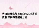 當(dāng)日最新消息 羊脂白玉怎樣鑒別真假 三種方法鑒別分析