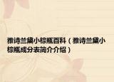 雅詩蘭黛小棕瓶百科（雅詩蘭黛小棕瓶成分表簡(jiǎn)介介紹）
