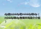 dp轉(zhuǎn)minidp和minidp轉(zhuǎn)dp（minidp轉(zhuǎn)dp有損失嗎簡(jiǎn)介介紹）