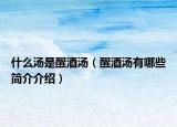 什么湯是醒酒湯（醒酒湯有哪些簡(jiǎn)介介紹）