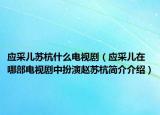 應(yīng)采兒蘇杭什么電視?。☉?yīng)采兒在哪部電視劇中扮演趙蘇杭簡介介紹）