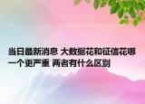 當(dāng)日最新消息 大數(shù)據(jù)花和征信花哪一個(gè)更嚴(yán)重 兩者有什么區(qū)別