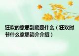 狂歡的意思到底是什么（狂歡時(shí)節(jié)什么意思簡(jiǎn)介介紹）